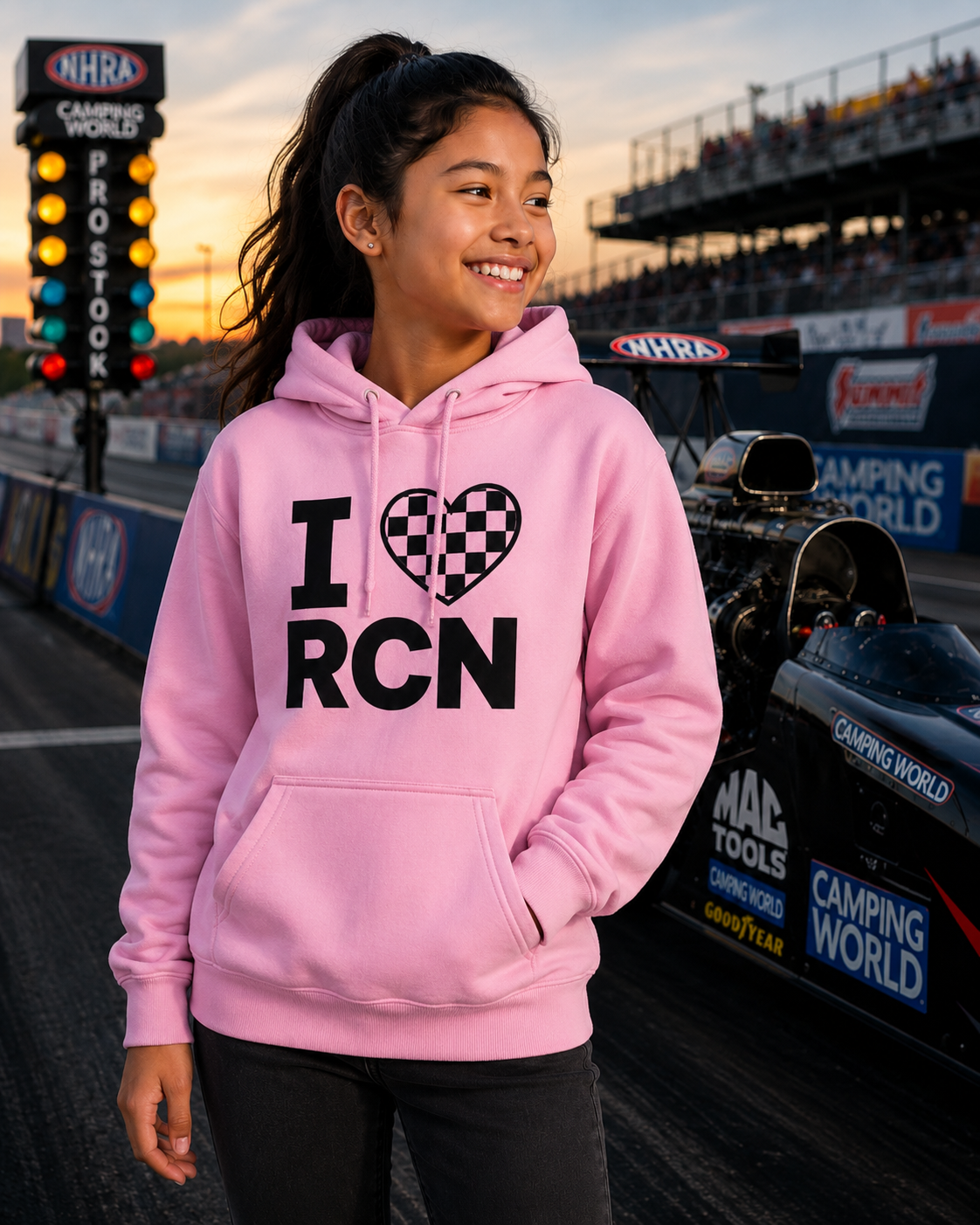 Youth Pink Hoodie Single Person